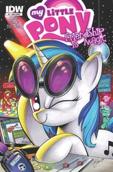 Size: 1000x1518 | Tagged: safe, artist:andy price, idw, big macintosh, dj pon-3, lyra heartstrings, pinkie pie, sweetcream scoops, vinyl scratch, earth pony, pony, unicorn, g4, official, comic cover, cover, crazy horse, disco ball, female, headphones, male, mare, ponified, stallion, the baboons, the beach boys, the beach colts, the galloping stones, the monkees, the rolling stones, turntable, wink