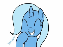 Size: 500x375 | Tagged: safe, artist:ask-trixie-lulamoon, trixie, pony, unicorn, g4, female, happy, laughing, mare, smiling, solo