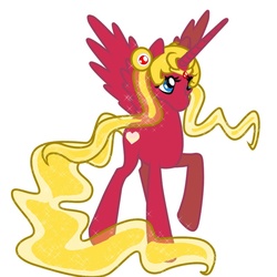 Size: 800x800 | Tagged: safe, artist:tsunaamii, alicorn, pony, crossover, ponified, sailor moon (series)