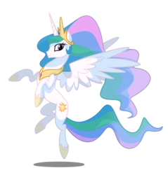 Size: 3205x3355 | Tagged: safe, artist:wicklesmack, princess celestia, pony, g4, female, mare, simple background, solo, transparent background, vector