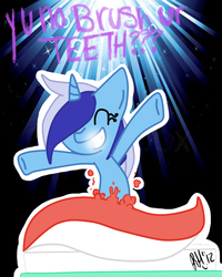 Size: 800x1000 | Tagged: safe, artist:8-blit-poni, minuette, g4, female, solo, toothpaste
