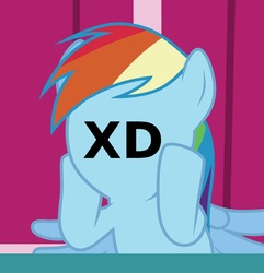 Size: 877x911 | Tagged: safe, edit, rainbow dash, g4, female, so awesome, solo, xd