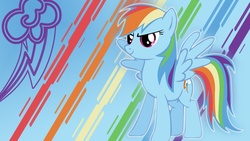 Size: 1024x576 | Tagged: safe, rainbow dash, g4, female, solo, wallpaper