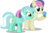 Size: 1092x731 | Tagged: safe, artist:lumorn, bon bon, lyra heartstrings, sweetie drops, parasprite, pony, g4, swarm of the century, biting, female, gift giving, lesbian, ship:lyrabon, shipping, simple background, this will end in tears, this will not end well, tongue bite, transparent background, vector