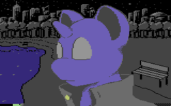 Size: 640x400 | Tagged: safe, artist:scalybeing, pony, unicorn, commodore 64, night, pixel art