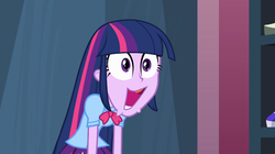 Size: 1023x572 | Tagged: safe, twilight sparkle, equestria girls, g4, female, inverted mouth, solo