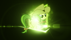 Size: 1920x1080 | Tagged: safe, artist:adrianimpalamata, apple fritter, g4, apple family member, female, hat, lens flare, pigtails, solo, vector, wallpaper