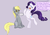 Size: 1336x934 | Tagged: safe, artist:lamentedmusings, derpy hooves, rarity, pegasus, pony, unicorn, g4, duo, duo female, female, mare