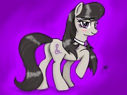 Size: 1032x774 | Tagged: safe, artist:dominicuong9716, octavia melody, earth pony, pony, g4, female, raised hoof, solo