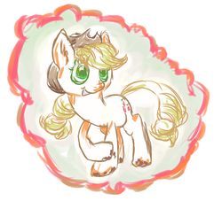 Size: 640x580 | Tagged: safe, artist:danielpon, applejack, g4, crossed hooves, female, solo