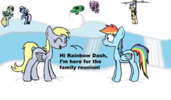 Size: 1024x602 | Tagged: safe, artist:ogihb, derpy hooves, rainbow dash, pegasus, pony, g4, female, mare