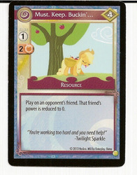 Size: 501x640 | Tagged: safe, enterplay, applejack, g4, gencon, my little pony collectible card game, ccg, merchandise