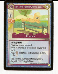 Size: 501x640 | Tagged: safe, enterplay, applejack, g4, gencon, my little pony collectible card game, ccg, merchandise