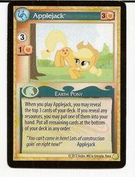 Size: 487x640 | Tagged: safe, enterplay, applejack, g4, gencon, my little pony collectible card game, ccg, merchandise