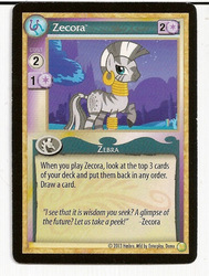 Size: 485x640 | Tagged: safe, enterplay, zecora, zebra, g4, gencon, my little pony collectible card game, ccg, merchandise