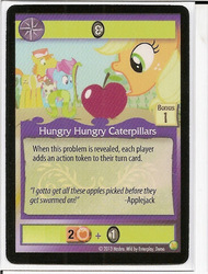 Size: 487x640 | Tagged: safe, enterplay, applejack, carrot cake, cup cake, pound cake, g4, gencon, my little pony collectible card game, ccg, merchandise