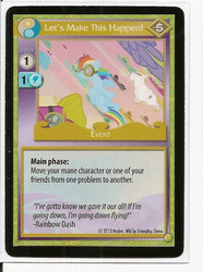 Size: 477x640 | Tagged: safe, enterplay, bulk biceps, dizzy twister, merry may, orange swirl, prism glider, prism strider, rainbow dash, rainbow swoop, serenity (g4), spectrum, warm front, g4, gencon, my little pony collectible card game, ccg, merchandise