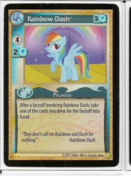 Size: 477x640 | Tagged: safe, enterplay, rainbow dash, g4, gencon, my little pony collectible card game, ccg, merchandise