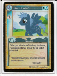 Size: 477x640 | Tagged: safe, enterplay, star hunter, g4, gencon, my little pony collectible card game, card, ccg, merchandise