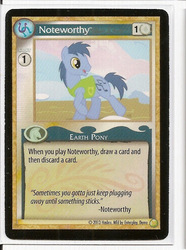 Size: 477x640 | Tagged: safe, enterplay, blues, noteworthy, earth pony, pony, g4, gencon, my little pony collectible card game, card, ccg, male, solo, stallion