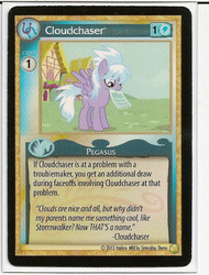 Size: 487x640 | Tagged: safe, enterplay, cloudchaser, pegasus, pony, g4, gencon, my little pony collectible card game, official, ccg, female, hasbro, mare, merchandise