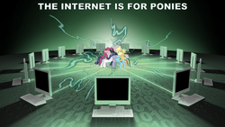 Size: 1920x1080 | Tagged: safe, applejack, fluttershy, pinkie pie, rainbow dash, rarity, twilight sparkle, g4, computers, internet, mane six