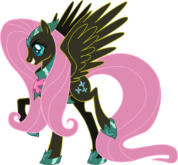 Size: 927x861 | Tagged: safe, artist:dragnmastralex, fluttershy, g4, corrupted, female, nightmare, nightmare fluttershy, nightmarified, simple background, solo, transparent background, vector