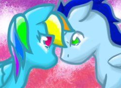 Size: 1024x745 | Tagged: safe, artist:soulskey, rainbow dash, soarin', g4, female, male, ship:soarindash, shipping, straight