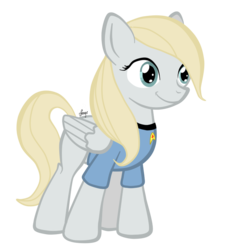 Size: 730x800 | Tagged: safe, artist:hengebellika, oc, oc only, pegasus, pony, clothes, costume, crossover, female, mare, solo, star trek, star trek (tos)