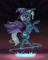 Size: 714x894 | Tagged: safe, artist:choedan-kal, trixie, pony, unicorn, g4, female, magic, mare, solo, wand