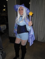 Size: 2448x3264 | Tagged: safe, artist:sapphirecosplay, trixie, human, g4, clothes, cosplay, irl, irl human, pantyhose, photo, solo