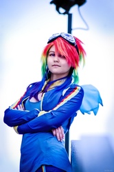 Size: 2000x3008 | Tagged: safe, artist:maltexbaby, rainbow dash, human, g4, cosplay, irl, irl human, photo, solo