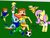 Size: 1024x781 | Tagged: safe, artist:pheeph, applejack, fluttershy, rainbow dash, earth pony, human, pegasus, pony, g4, bipedal, crossover, football, princess daisy, princess rosalina, referee, referee fluttershy, rosalina, sports, super mario bros., super mario galaxy, super mario land, whistle