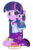 Size: 600x900 | Tagged: safe, artist:dm29, twilight sparkle, human, equestria girls, g4, backpack, book, cute, duality, duo, filly, hnnng, human ponidox, kneeling, leaning, pony in a bag, pony pet, scroll, simple background, smiling, square crossover, transparent background, twiabetes