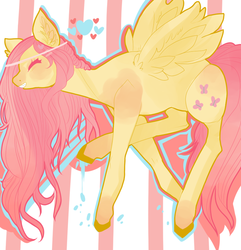 Size: 793x823 | Tagged: safe, artist:oliviaandedd, fluttershy, g4, eyes closed, female, heart, solo