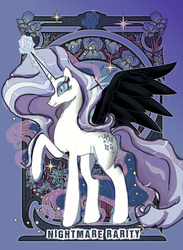 Size: 585x800 | Tagged: safe, artist:the-little-skylark, nightmare rarity, g4, female, solo, text