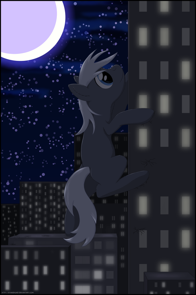 Safe Artist Stinkehund Earth Pony Pony City Night Solo