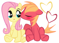 Size: 960x704 | Tagged: safe, artist:tellabart, big macintosh, fluttershy, earth pony, pony, g4, male, ship:fluttermac, shipping, stallion, straight