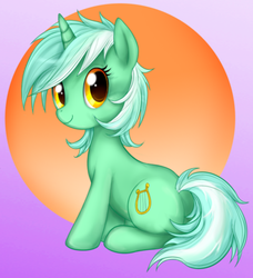 Size: 364x400 | Tagged: safe, artist:mn27, edit, lyra heartstrings, pony, unicorn, g4, butt, cute, female, lyrabetes, mare, plot, sitting, smiling, solo