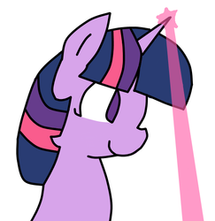 Size: 506x520 | Tagged: safe, artist:raincupcake, twilight sparkle, g4, asktwijack, female, lesbian, magic, ship:twijack, shipping, simple background, solo, tumblr