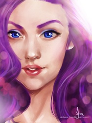 Size: 768x1024 | Tagged: safe, artist:riotfaerie, rarity, human, g4, close-up, female, humanized, portrait, solo