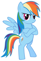 Size: 2700x4000 | Tagged: safe, artist:sirleandrea, rainbow dash, pegasus, pony, g4, bipedal, crossed hooves, female, mare, simple background, solo, transparent background, vector