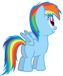 Size: 4500x5400 | Tagged: safe, artist:popmannn, rainbow dash, g4, absurd resolution, female, filly, filly rainbow dash, simple background, solo, transparent background, vector