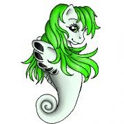 Size: 180x180 | Tagged: safe, artist:doog97, sea pony, g1, female, gumi, ponified, solo, vocaloid