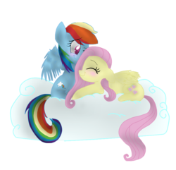 Size: 900x867 | Tagged: safe, artist:kyoismykitteh, fluttershy, rainbow dash, g4, cute, female, lesbian, ship:flutterdash, shipping