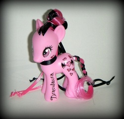 Size: 775x742 | Tagged: safe, artist:kalavista, brushable, customized toy, draculaura, monster high, ponified, toy