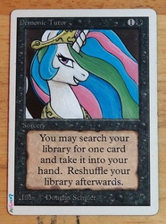 Size: 500x671 | Tagged: safe, artist:ninthsphere, princess celestia, g4, card, magic the gathering, photo