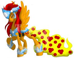 Size: 1600x1200 | Tagged: safe, artist:amzythechangeling, oc, oc only, original species, pegasus, pony, atomic freefall, candytail, solo, watermark