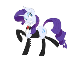 Size: 2700x2100 | Tagged: safe, artist:janji009, rarity, vampire, g4, boots, brooch, clothes, cravat, female, hoof boots, solo