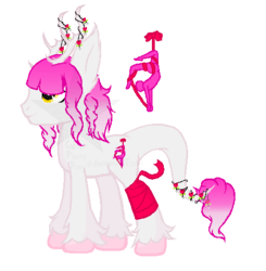 Size: 450x460 | Tagged: safe, artist:captain-plastic-pony, oc, oc only, deer pony, original species, augmented tail, solo